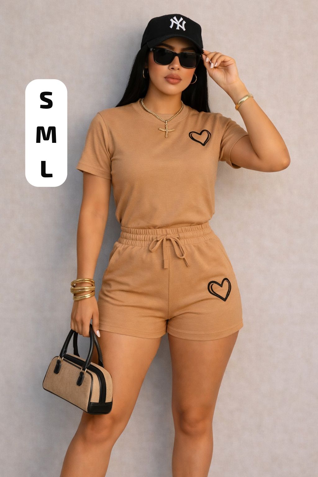 Conjunto Corazón Beige