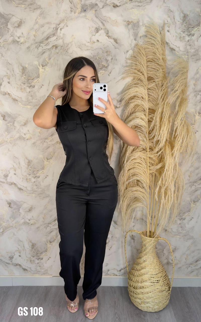 Conjunto Chaleco Negro