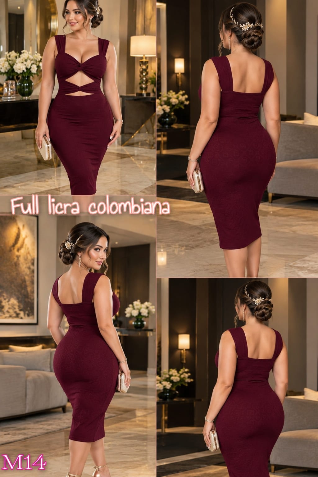 Vestido Midi Vino Cruzado