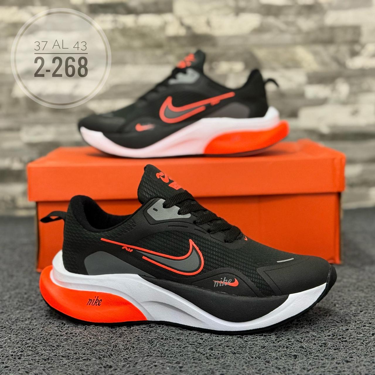 Zapatilla Running Negra Naranja