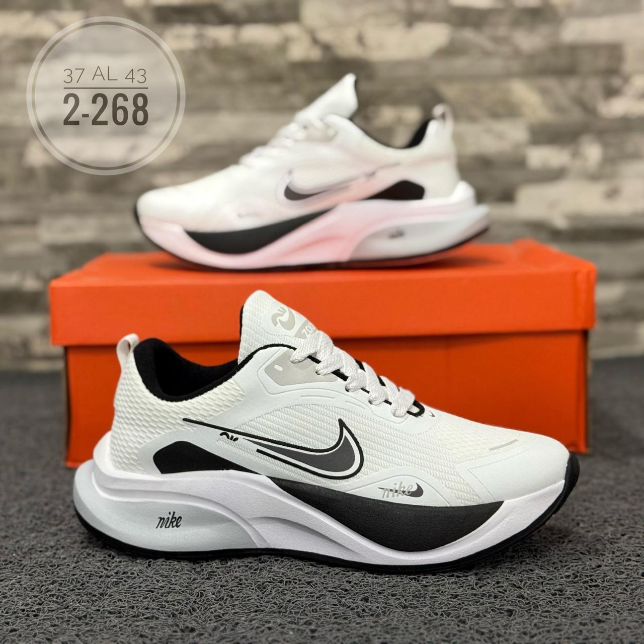 Zapatilla Running Blanca Rosa